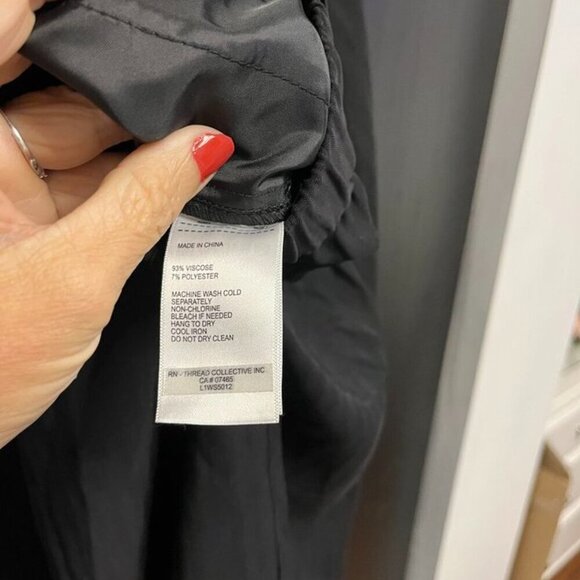 Laundry by Shelli Segal Wide-Leg Black Pants | Size M - Picture 4 of 6